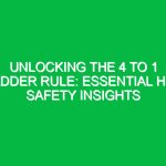 Unlocking the 4 to 1 Ladder Rule: Essential HSE Safety Insights