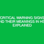 Critical Warning Signs and Their Meanings in HSE Explained