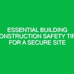 Essential Building Construction Safety Tips for a Secure Site