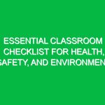 Essential Classroom Checklist for Health, Safety, and Environment