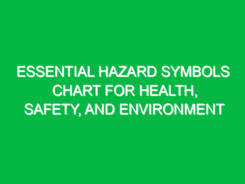 Essential Hazard Symbols Chart for Health, Safety, and Environment