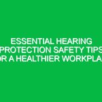 Essential Hearing Protection Safety Tips for a Healthier Workplace