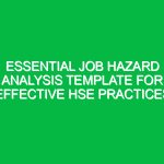 Essential Job Hazard Analysis Template for Effective HSE Practices