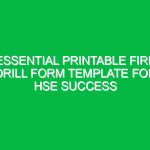 Essential Printable Fire Drill Form Template for HSE Success