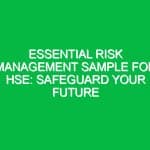 Essential Risk Management Sample for HSE: Safeguard Your Future