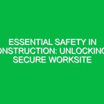 Essential Safety in Construction: Unlocking a Secure Worksite