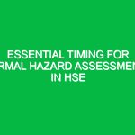Essential Timing for Formal Hazard Assessments in HSE