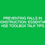 Preventing Falls in Construction: Essential HSE Toolbox Talk Tips