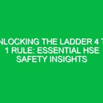 Unlocking the Ladder 4 to 1 Rule: Essential HSE Safety Insights