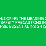 Unlocking the Meaning of Safety Precautions in HSE: Essential Insights