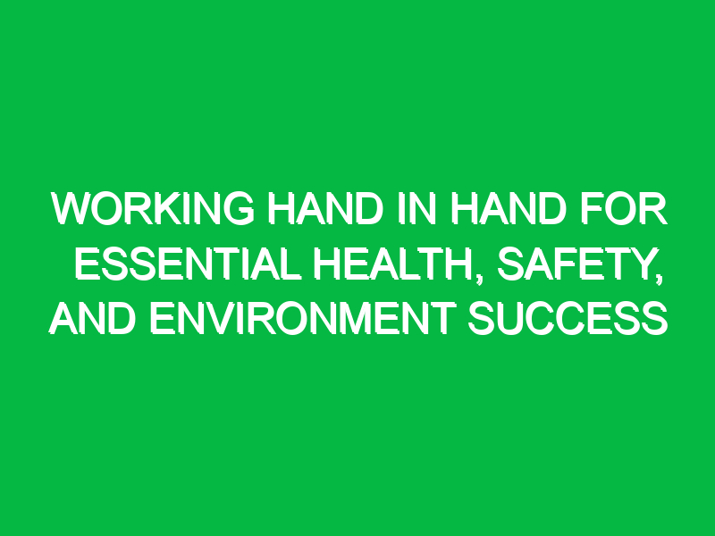 Working Hand in Hand for Essential Health, Safety, and Environment Success