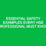 Essential Safety Examples Every HSE Professional Must Know