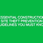 Essential Construction Site Theft Prevention Guidelines You Must Know