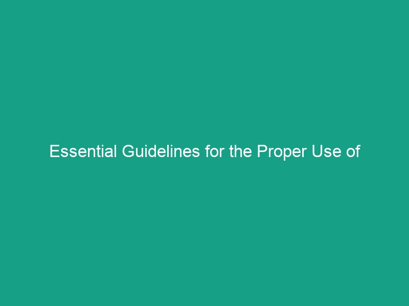 Essential Guidelines for the Proper Use of Extension Cords: Avoid Risks!