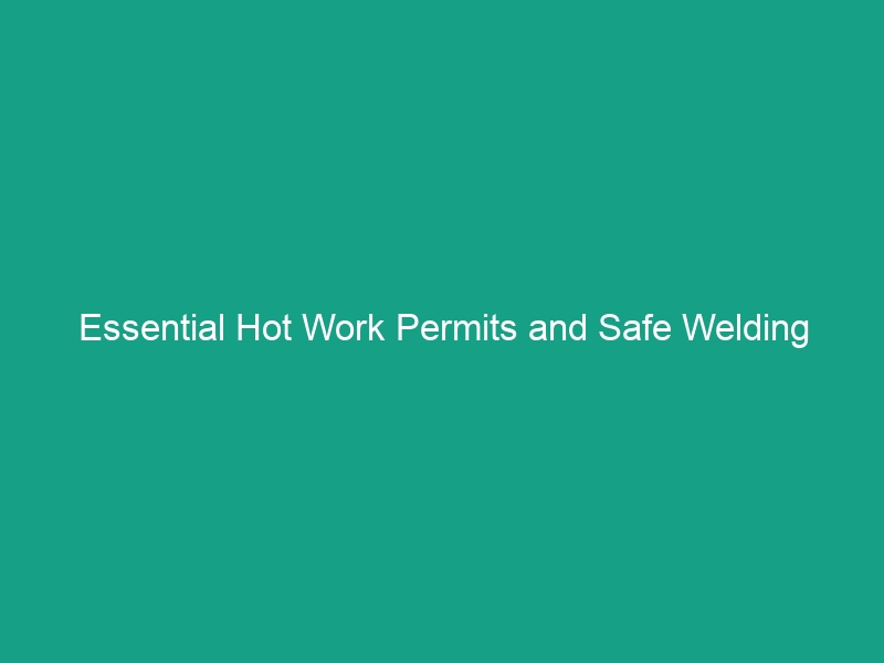 Essential Hot Work Permits and Safe Welding Practices: Avoid Common Risks