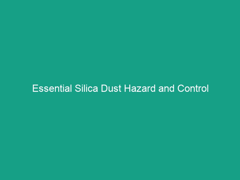 Essential Silica Dust Hazard and Control Guidelines You Must Know