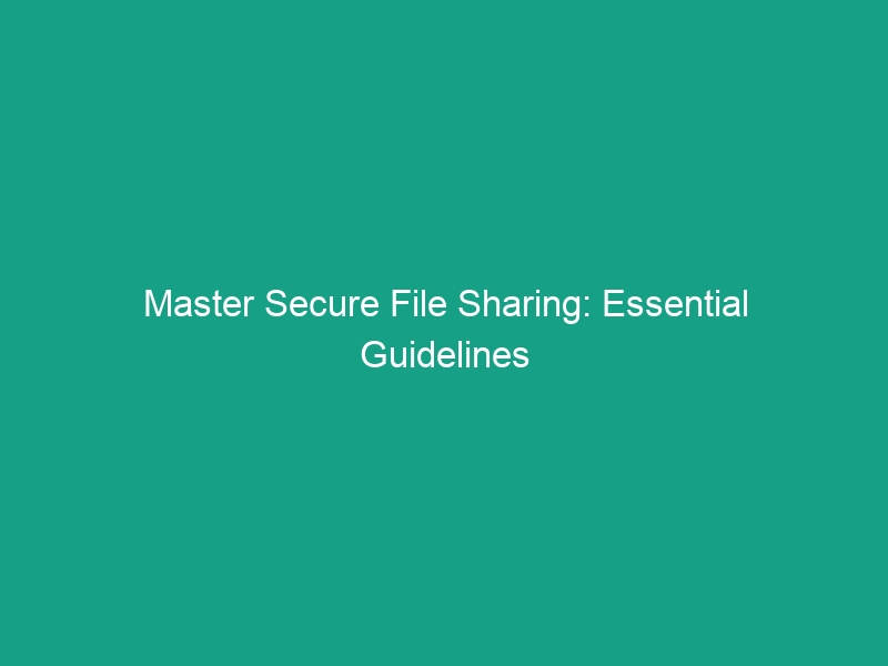 Master Secure File Sharing: Essential Guidelines to Avoid Risks