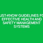 Must-Know Guidelines for Effective Health and Safety Management Systems