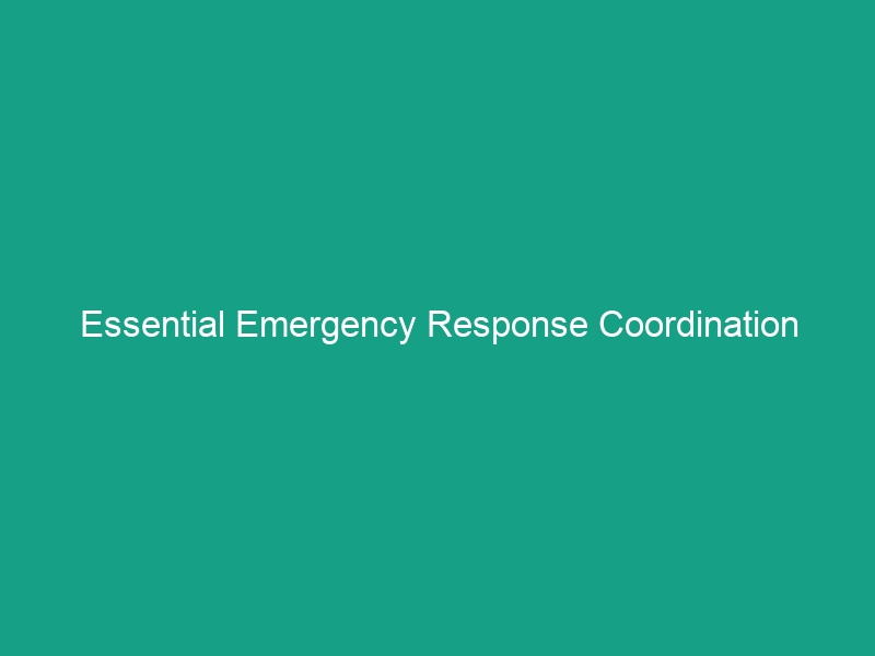 Essential Emergency Response Coordination Guidelines You Must Know