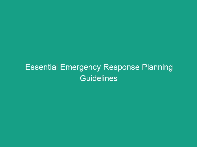 Essential Emergency Response Planning Guidelines to Protect Your Team