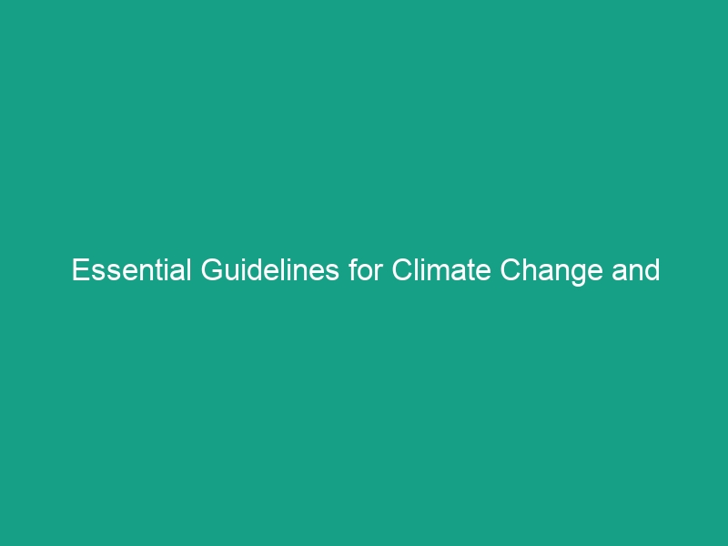 Essential Guidelines for Climate Change and Worker Safety You Must Know