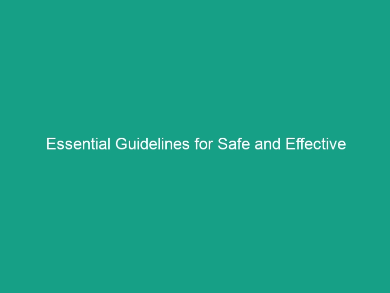 Essential Guidelines for Safe and Effective Pressure Regulation