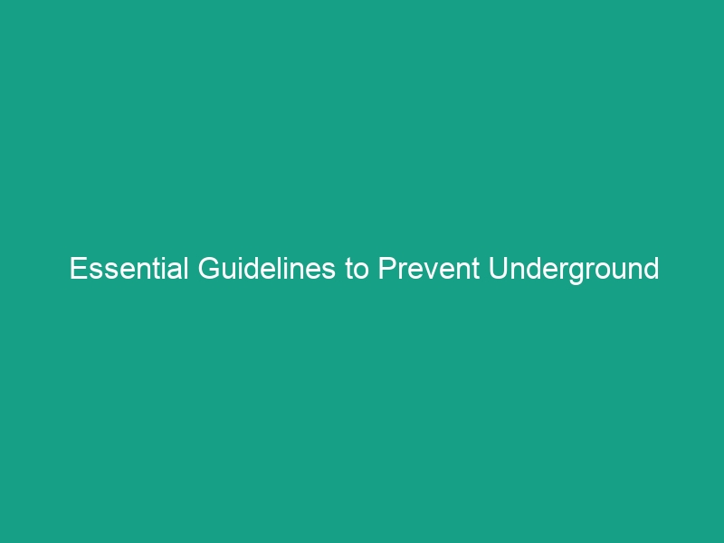 Essential Guidelines to Prevent Underground Utility Strikes in Your Projects