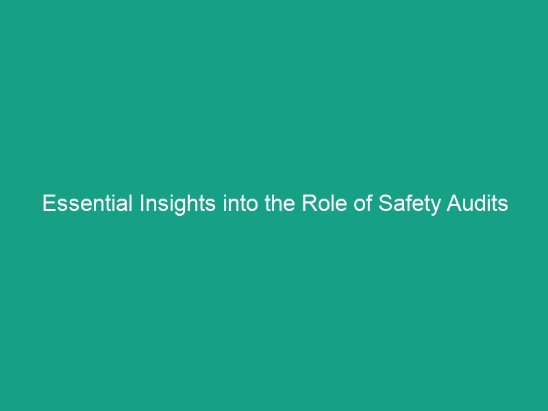 Essential Insights into the Role of Safety Audits and Inspections