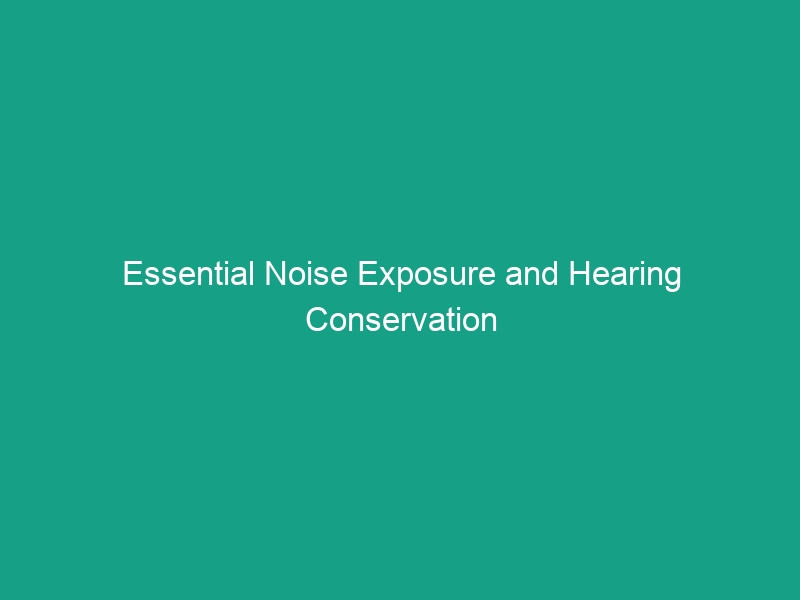 Essential Noise Exposure and Hearing Conservation Guidelines You Must Follow