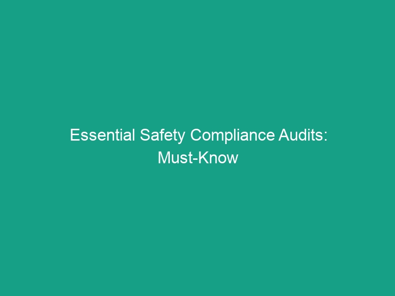 Essential Safety Compliance Audits: Must-Know Guidelines to Avoid Risks