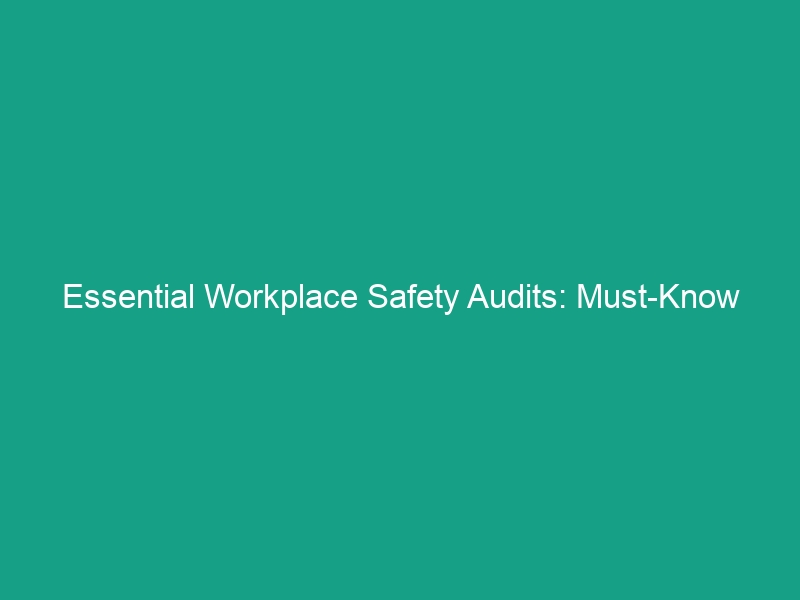 Essential Workplace Safety Audits: Must-Know Guidelines for Success