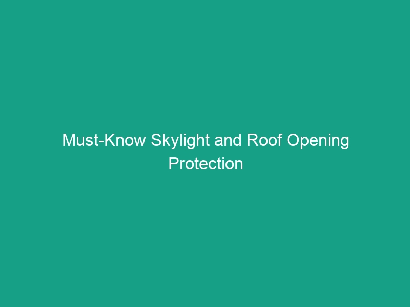 Must-Know Skylight and Roof Opening Protection Tips to Avoid Risks