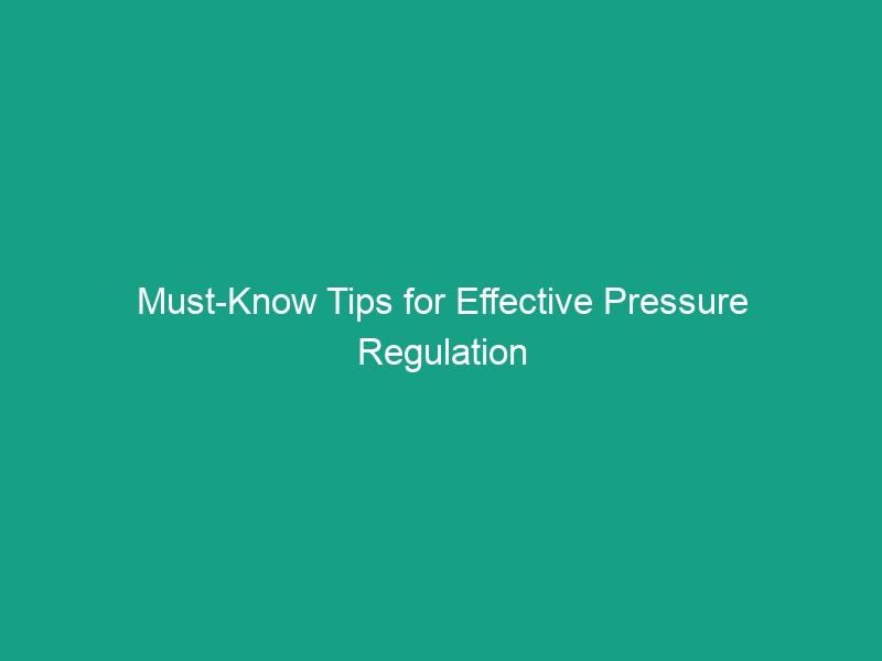 Must-Know Tips for Effective Pressure Regulation in HSE Practices