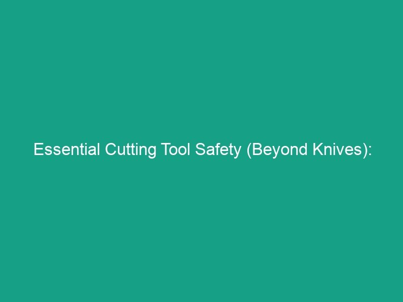 Essential Cutting Tool Safety (Beyond Knives): Saws Guidelines You Need