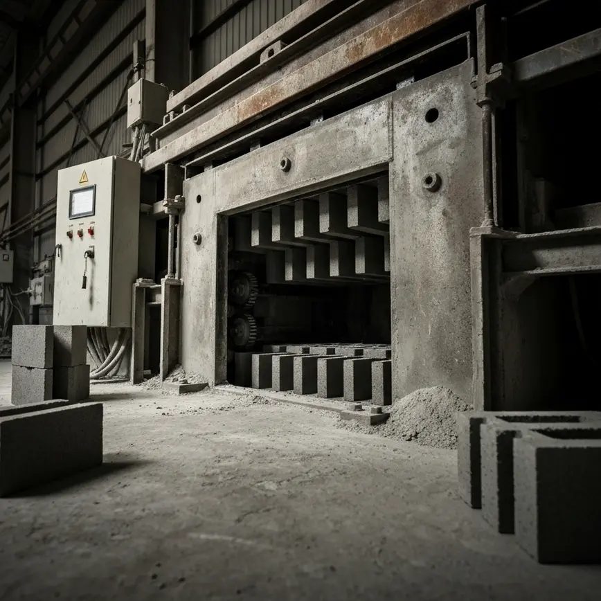 concrete cubing machine guarding