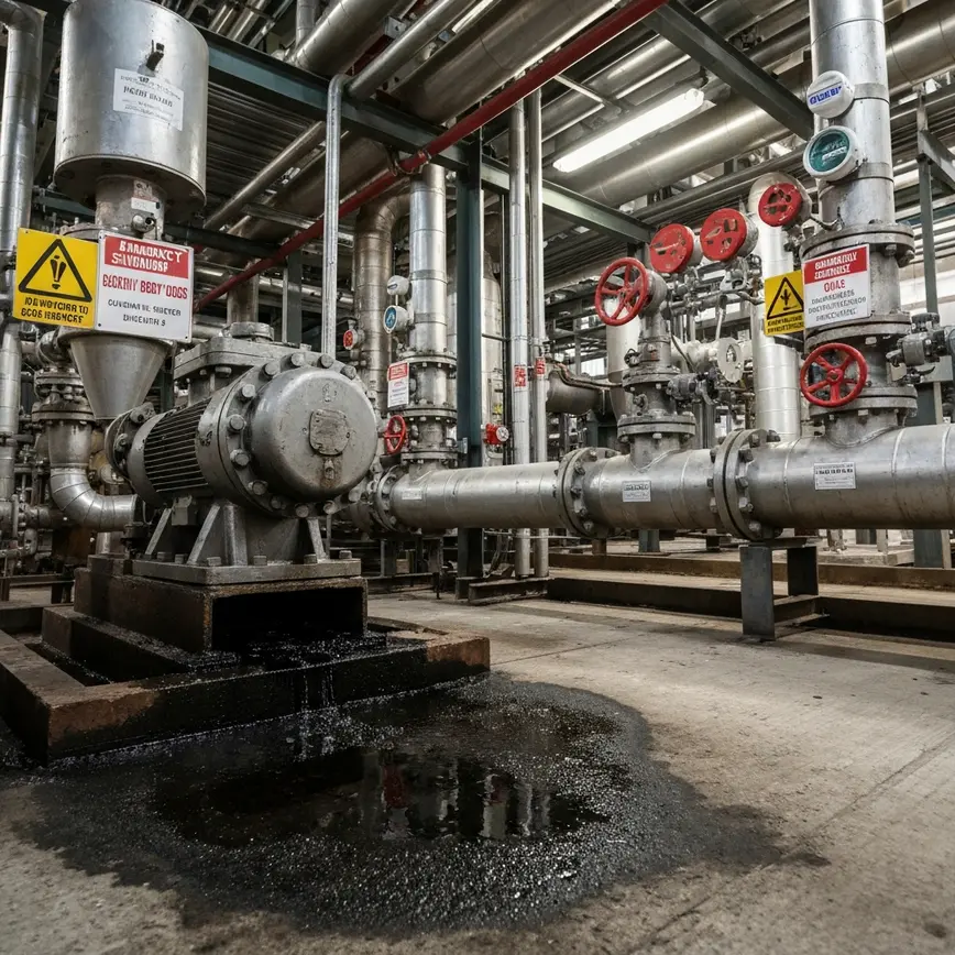 refinery charging pump fires