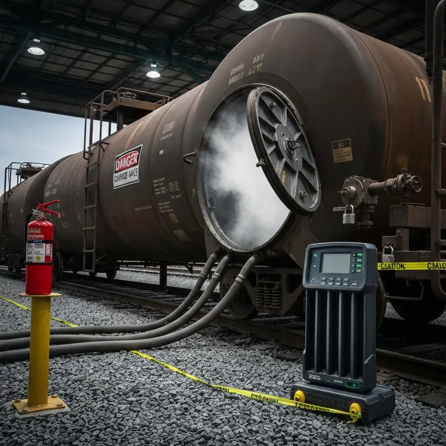 tank car confined space fire