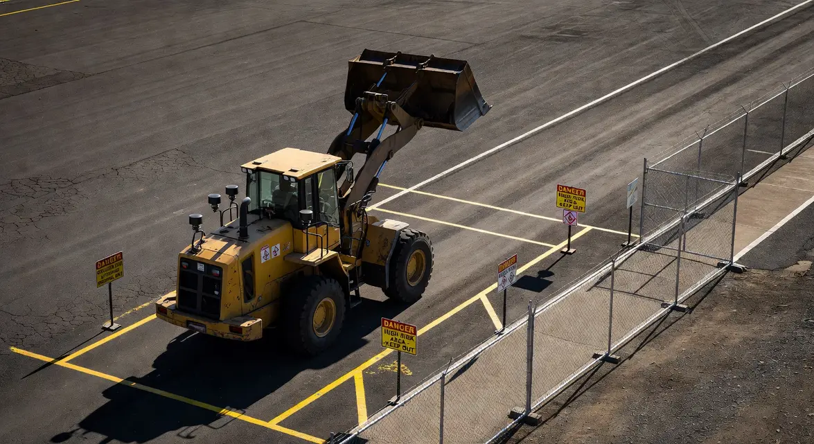 front end loader blind spots