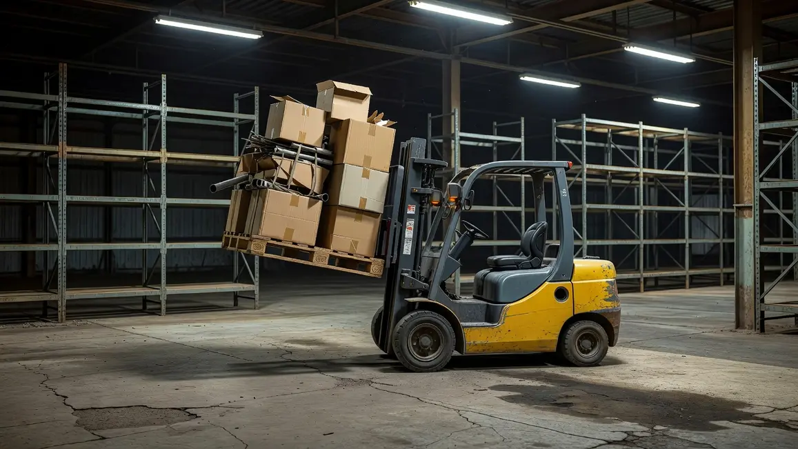 forklift falling load