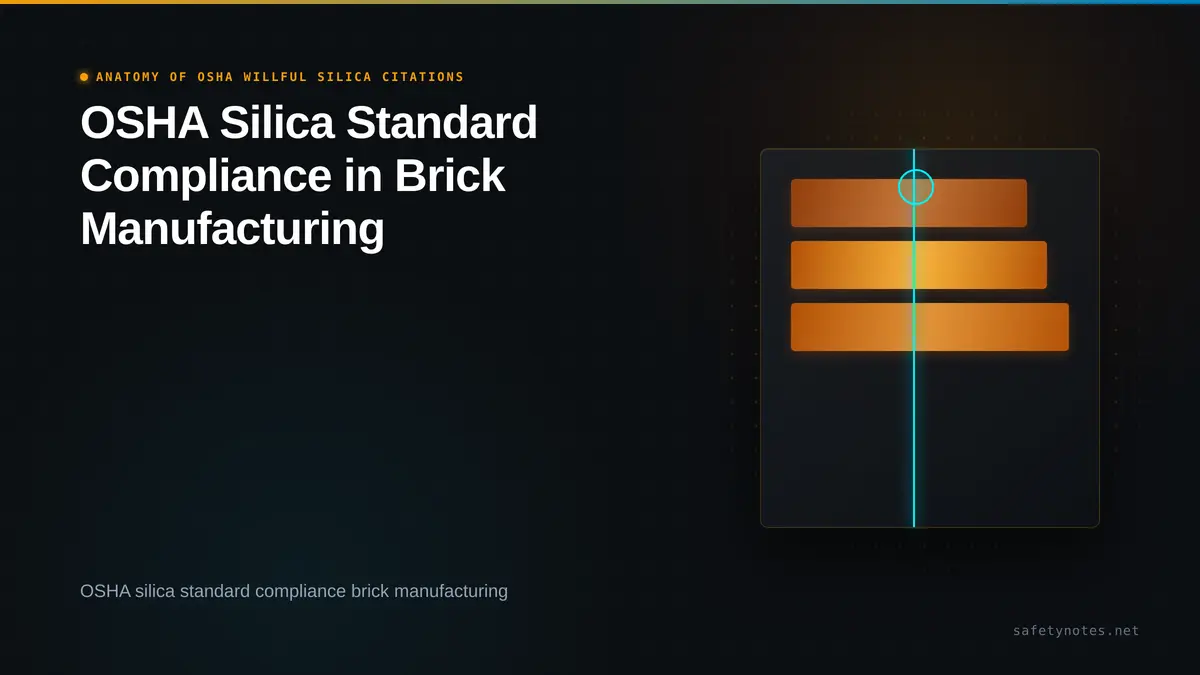 OSHA silica standard compliance brick manufacturing
