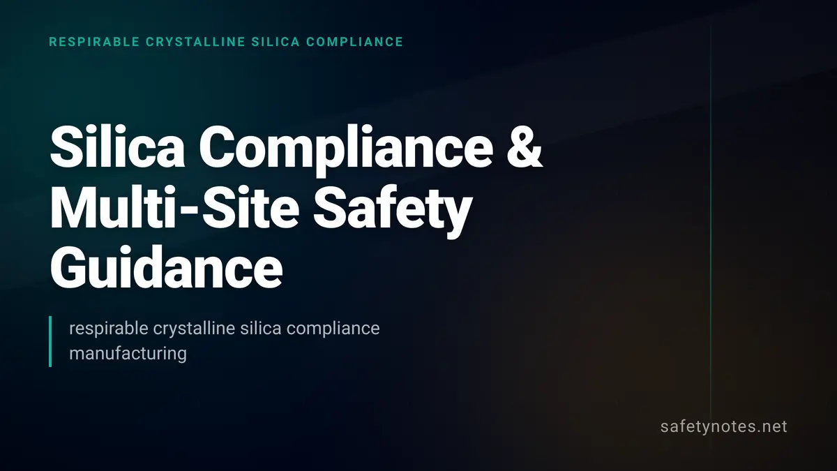 respirable crystalline silica compliance manufacturing