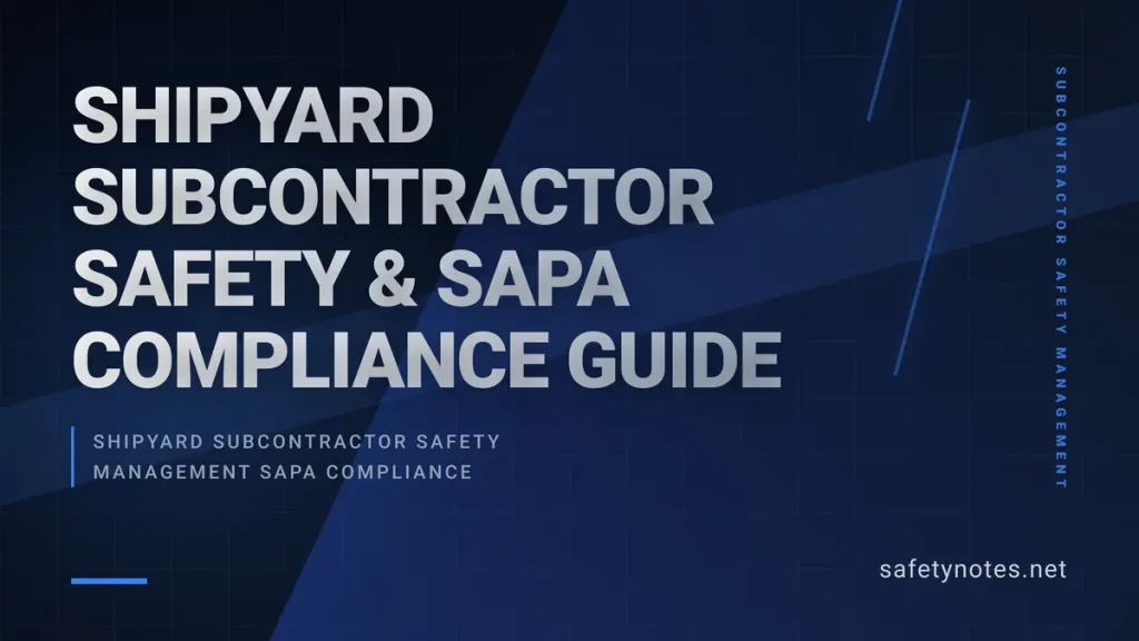 Shipyard Subcontractor Safety & SAPA Compliance Guide