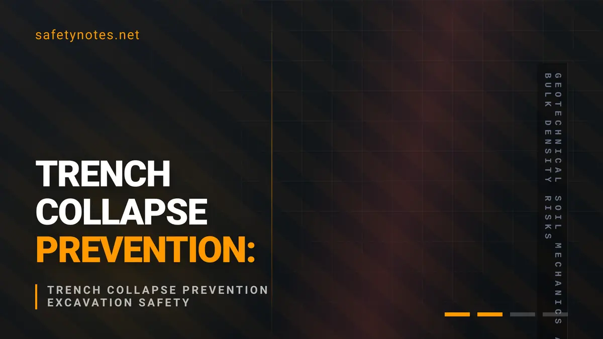 trench collapse prevention excavation safety