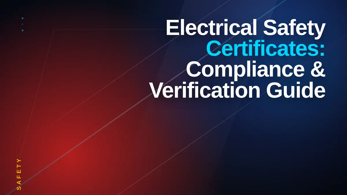 workplace electrical safety certificates compliance
