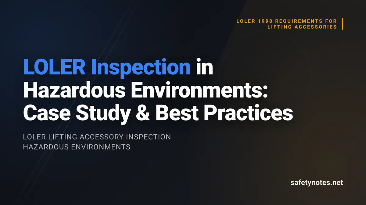 LOLER lifting accessory inspection hazardous environments