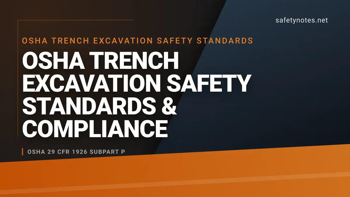 osha trench excavation safety standards