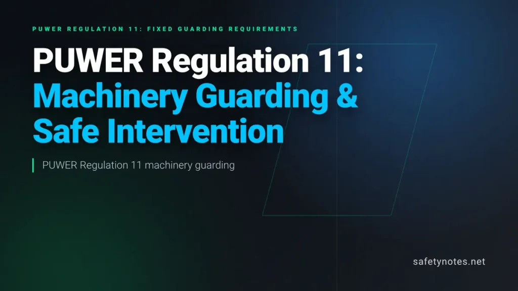 puwer-regulation-11-machinery-guarding-safe-intervention
